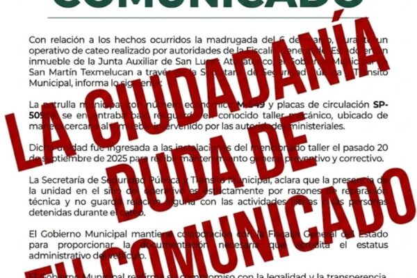 San Martín Texmelucan: La patrulla que fue a «mantenimiento»… y apareció en un cateo