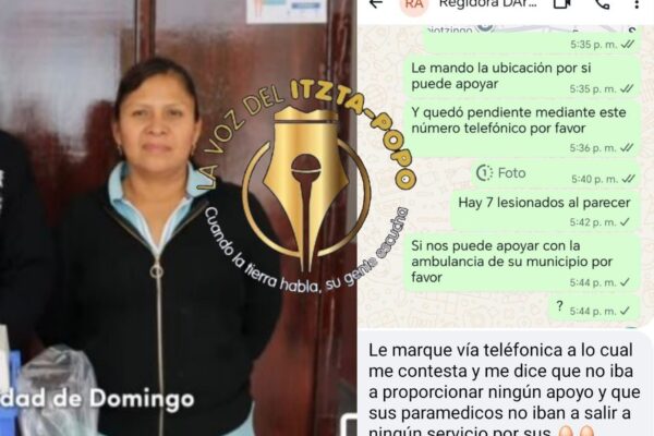 Crecen las denuncias contra regidora de Domingo Arenas por presunto control y cobro de ambulancias